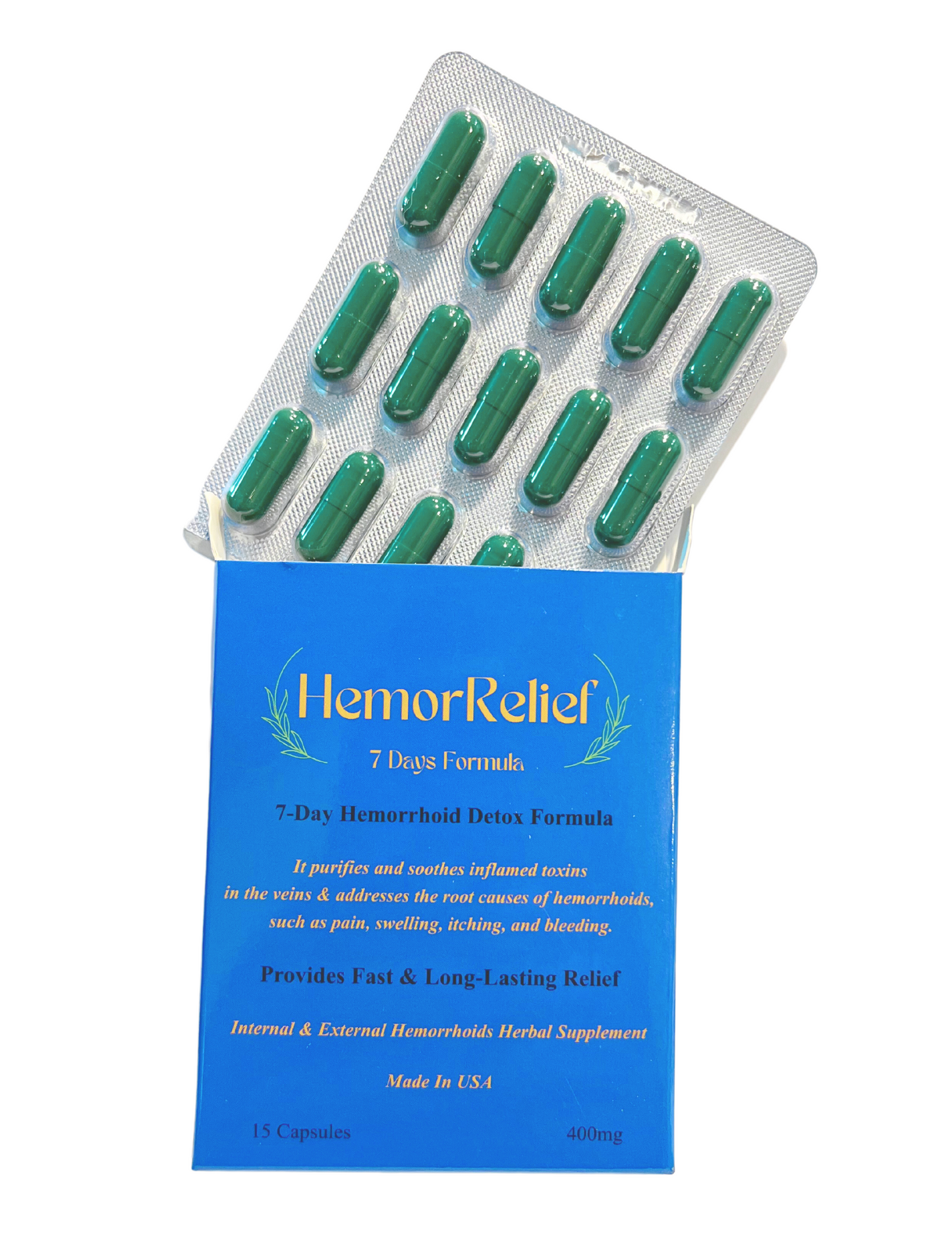 HemorRelief, 7 Days Herbal Remedy Formula, Fast & Long-Lasting Relief