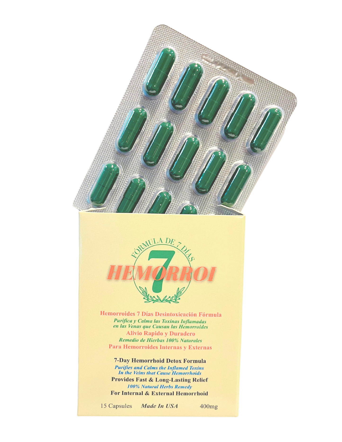 Hemorroi7: Hemorroides 7 Dias Desintoxicacion Formula para un Alivio Duradero de las Hemorroides, Works to Address The Root Causes of Hemorrhoids.