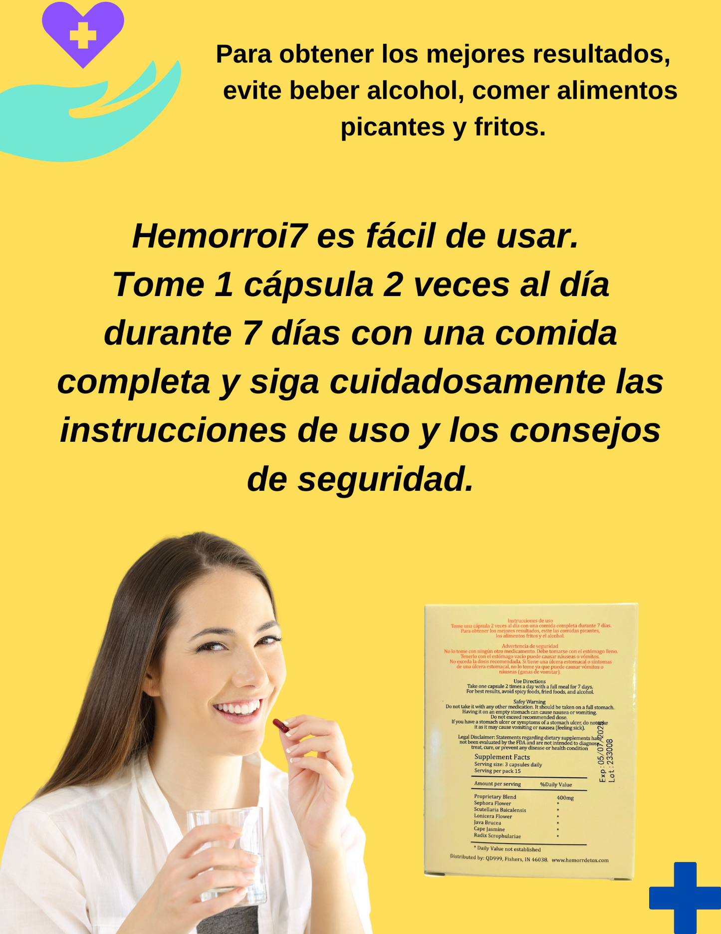 Hemorroi7: Hemorroides 7 Dias Desintoxicacion Formula para un Alivio Duradero de las Hemorroides, Works to Address The Root Causes of Hemorrhoids.